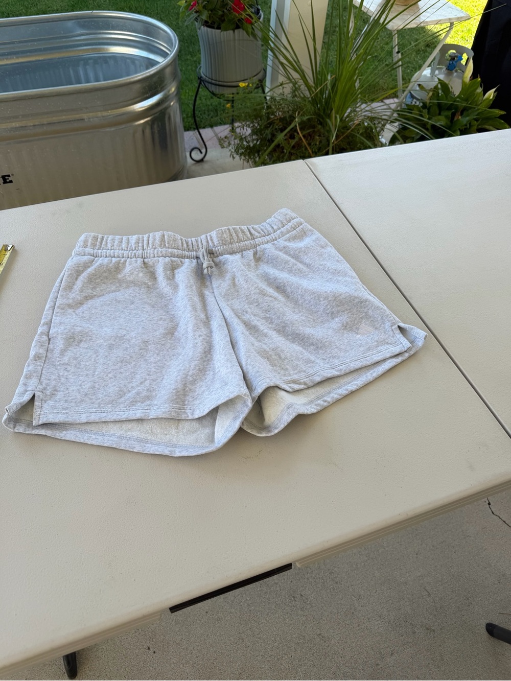 adidas Light Gray Athletic Shorts